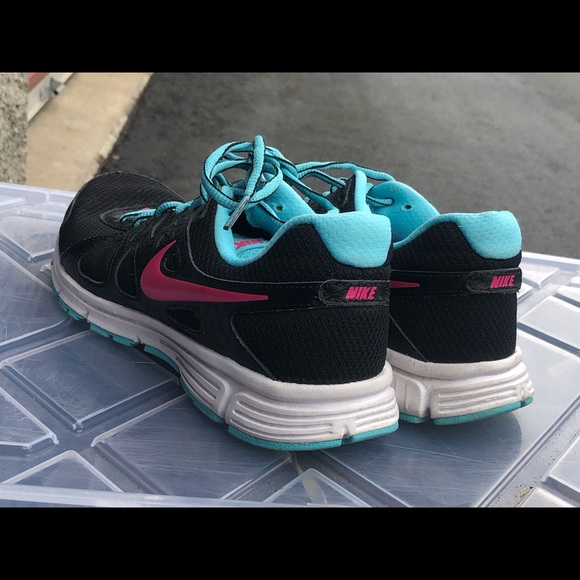 Nike Womens Revolution 2 554900-019 Running Shoes Black Lace Up Low Top Size 7.5 - Picture 8 of 12